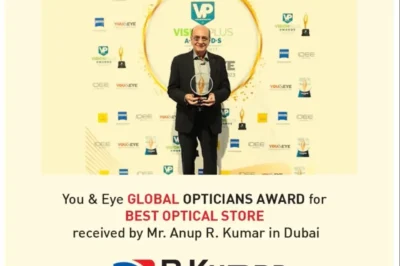 RKumar Wins You & Eye Global Opticians Award For The “Best Optical Store” In Dubai